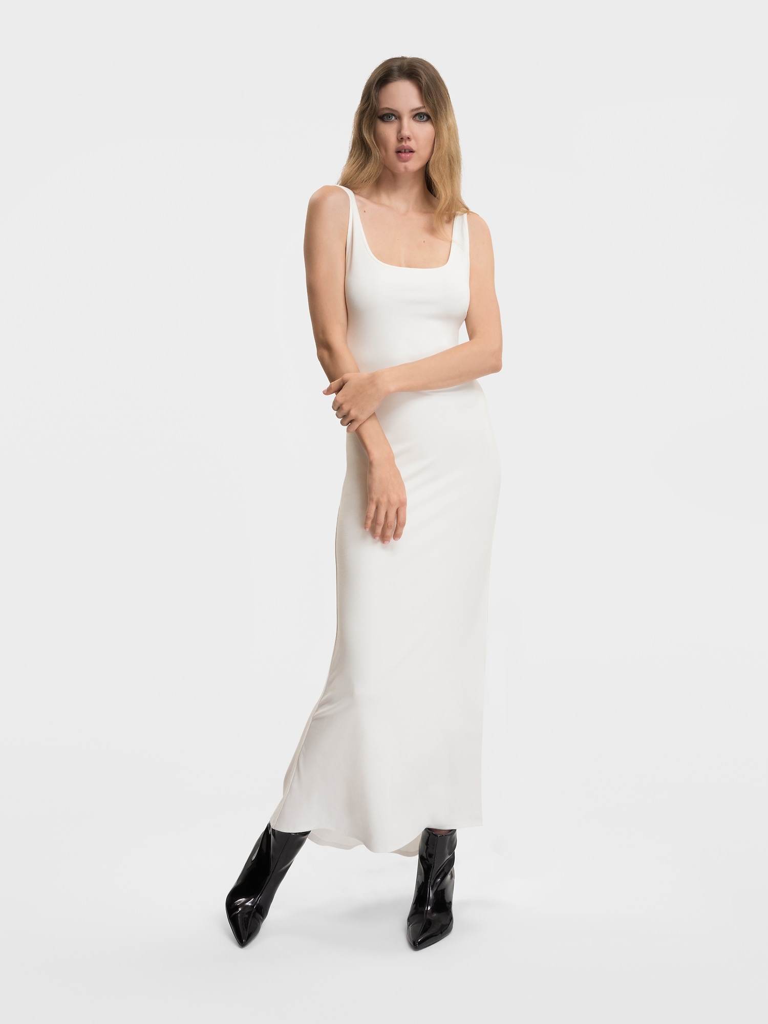 Knit Maxi Dress Designed by Zac Posen - White