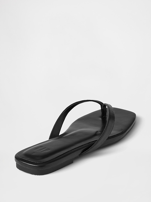 Image number 4 showing, Vegan Leather Flip Flop Sandals