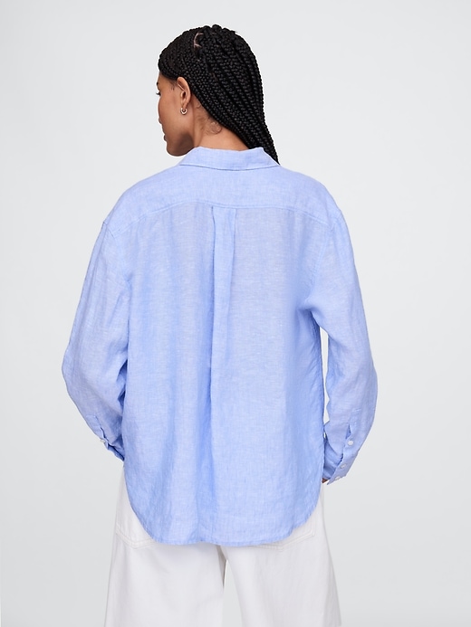 Image number 2 showing, 100% Linen Oversized Shirt