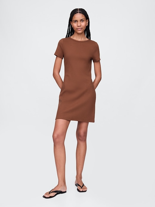 Image number 1 showing, Rib Mini T-Shirt Dress