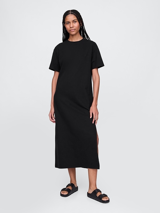 Image number 1 showing, Organic Cotton VintageSoft Maxi T-Shirt Dress