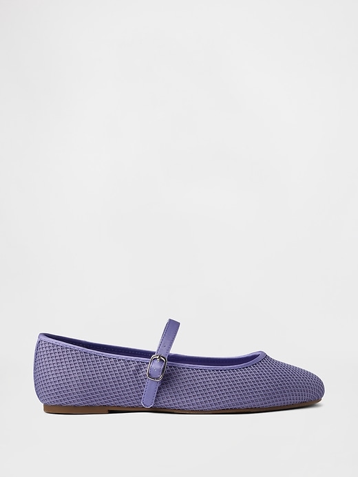 Image number 1 showing, Kids Mesh Mary Jane Flats