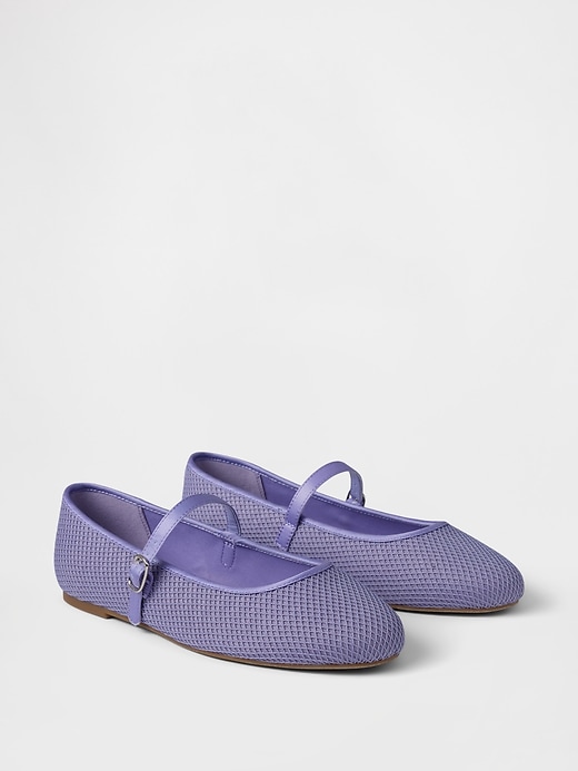 Image number 2 showing, Kids Mesh Mary Jane Flats