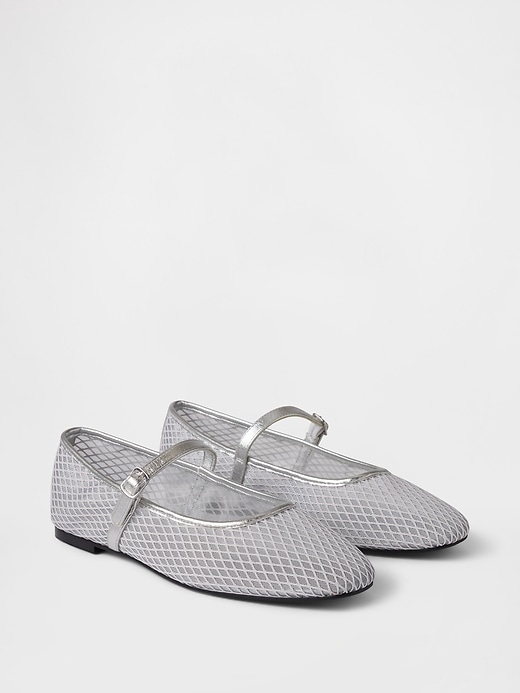 Image number 2 showing, Mesh Mary Jane Flats