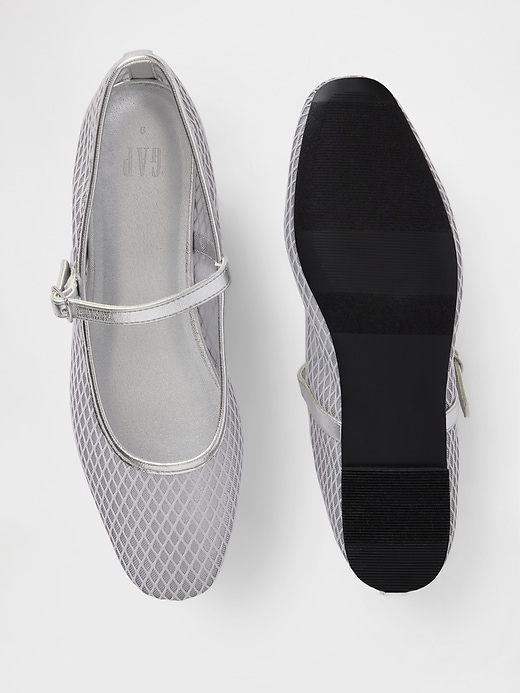 Image number 3 showing, Mesh Mary Jane Flats