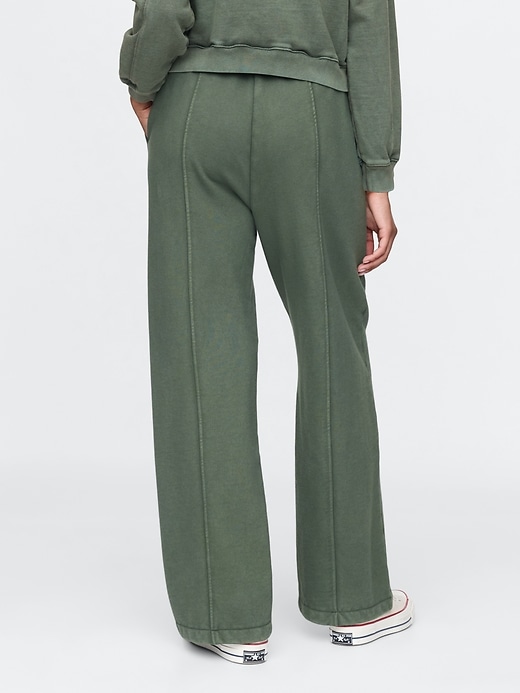 Image number 4 showing, Heavyweight French Terry Seamed Wide-Leg Sweatpants