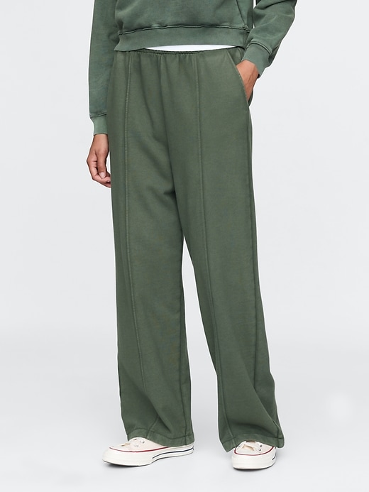 Image number 2 showing, Heavyweight French Terry Seamed Wide-Leg Sweatpants