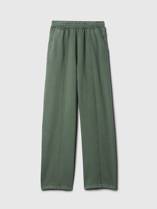 Image number 5 showing, Heavyweight French Terry Seamed Wide-Leg Sweatpants