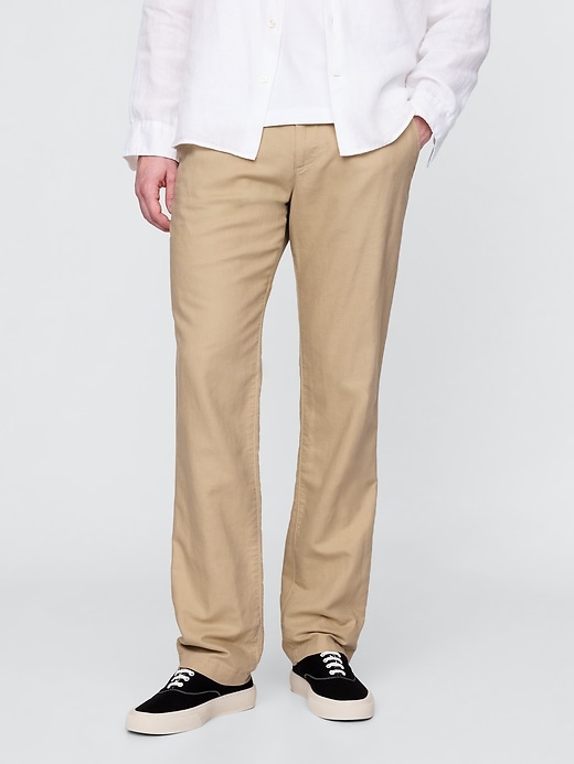 Image number 2 showing, Linen-Cotton Khakis