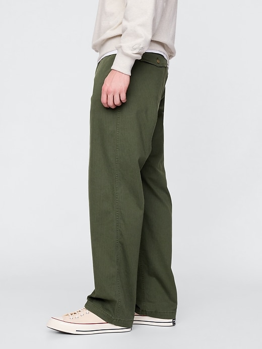 Image number 3 showing, '90s Loose Herringbone Khakis