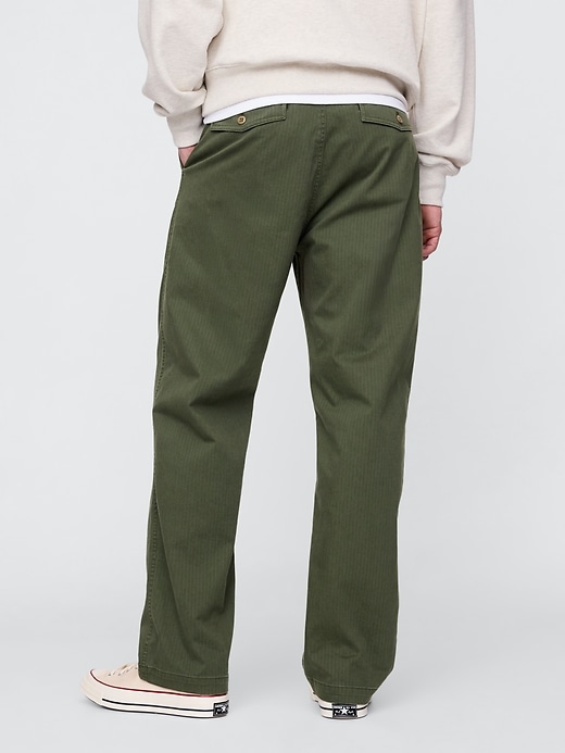 Image number 4 showing, '90s Loose Herringbone Khakis