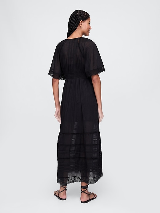 Image number 2 showing, Lace-Trim Midi Dress