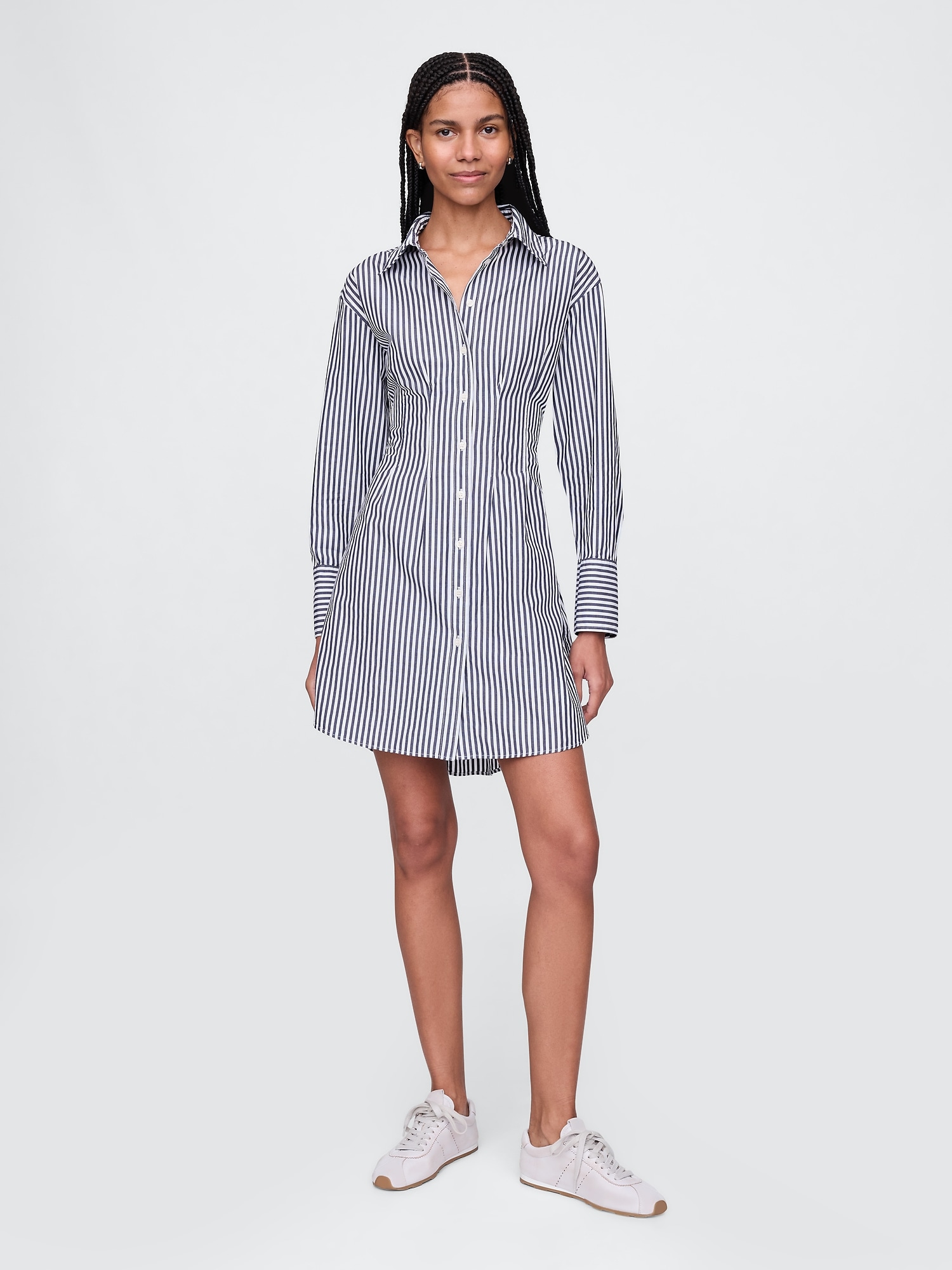 Organic Cotton Poplin Mini Shirtdress