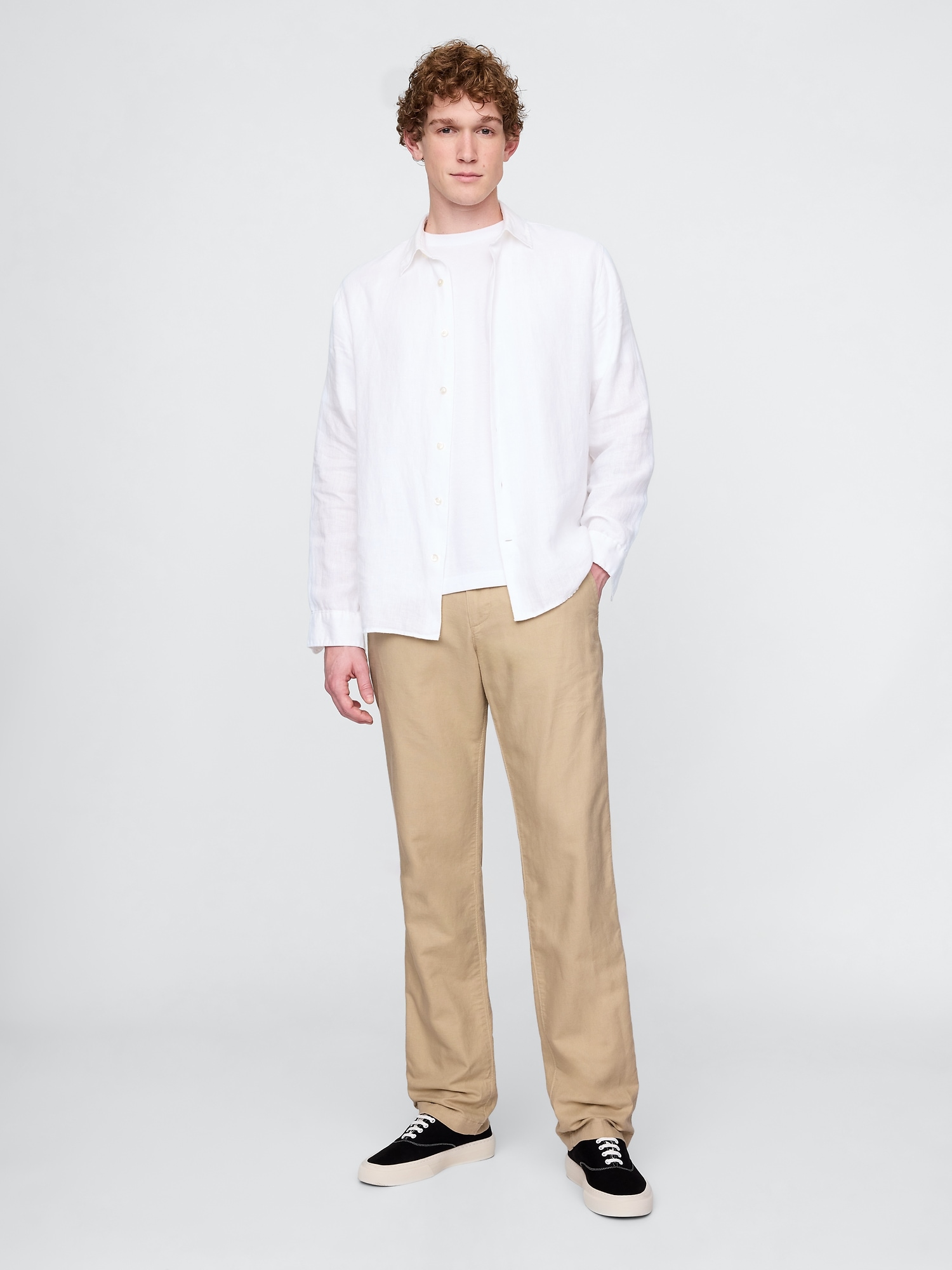 Linen-Cotton Khakis