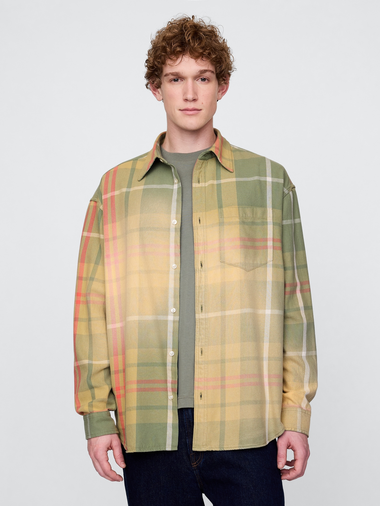 Sunwashed Twill Big Shirt