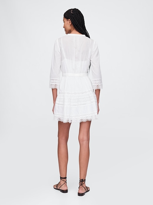 Image number 2 showing, Lace-Trim Mini Dress