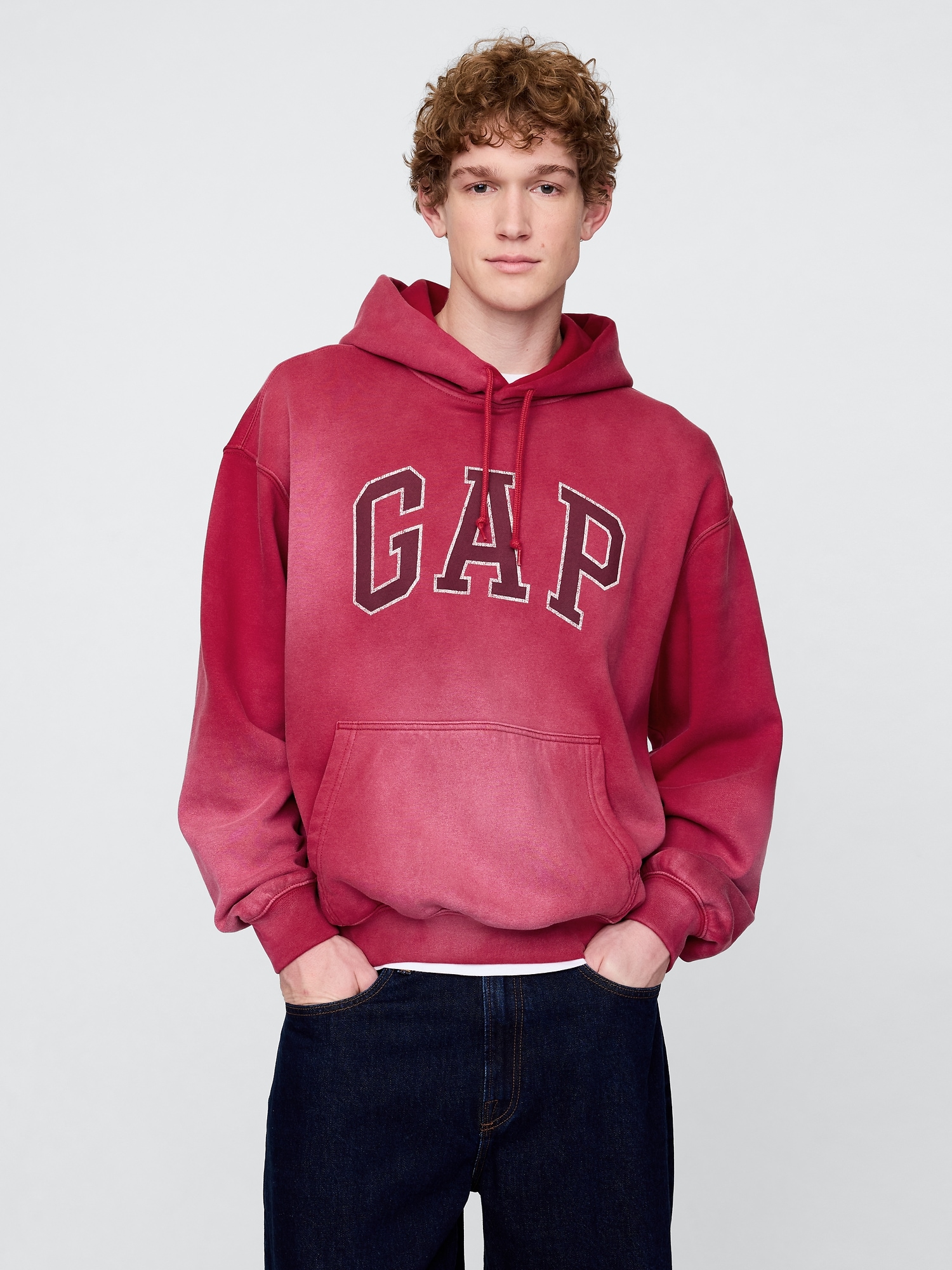 VintageSoft Oversized Logo Hoodie