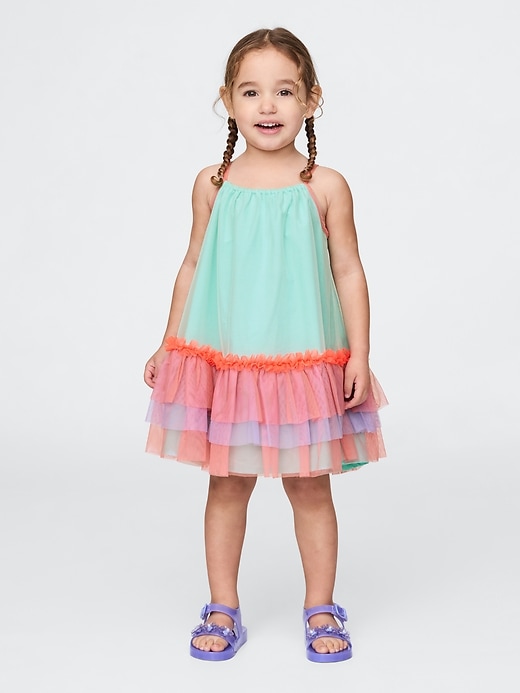 Image number 1 showing, Baby & Toddler Colorblock Tulle Dress