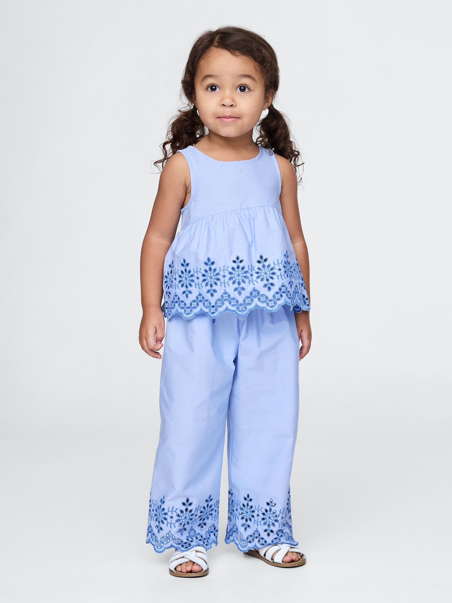 Baby & Toddler Eyelet Poplin Outfit Set