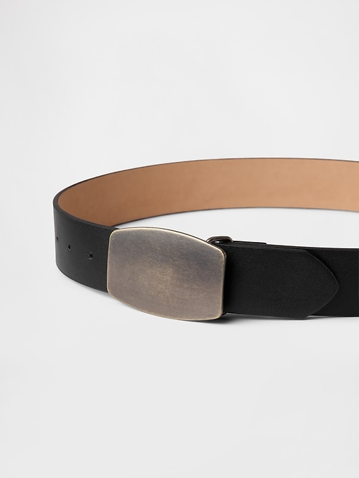 Image number 2 showing, Vegan Leather Flat Buckle Belt