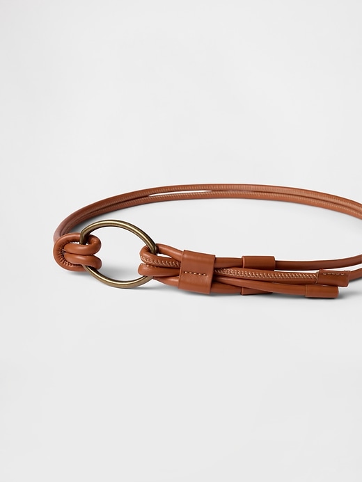 Image number 2 showing, Vegan Leather Tie Belt