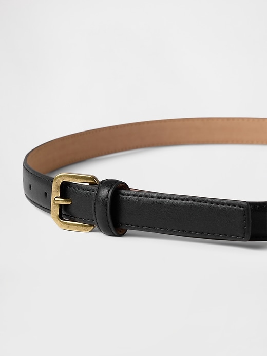 Image number 2 showing, Slim Vegan Leather Belt