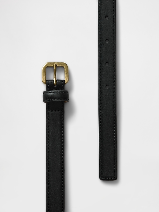 Image number 3 showing, Slim Vegan Leather Belt