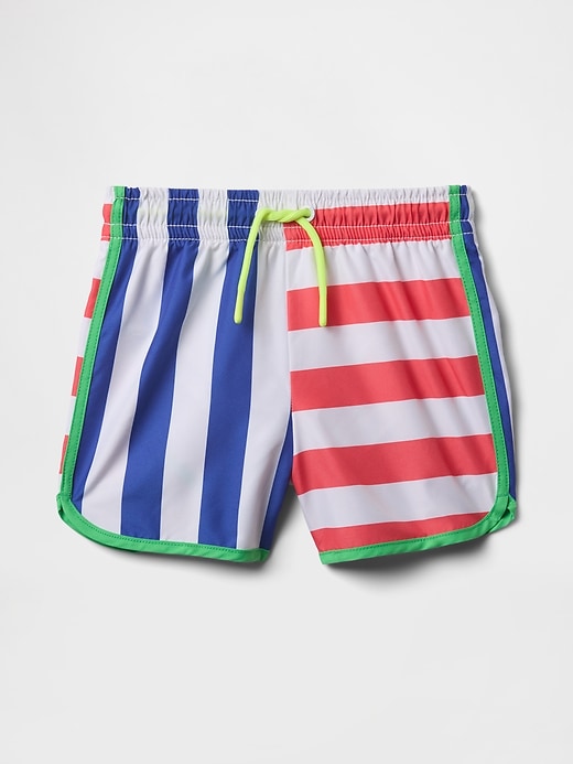 Image number 1 showing, Baby &amp; Toddler Recycled Dolphin Hem Swim Trunks