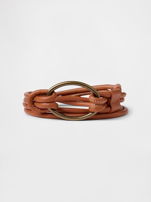 Image number 1 showing, Vegan Leather Tie Belt