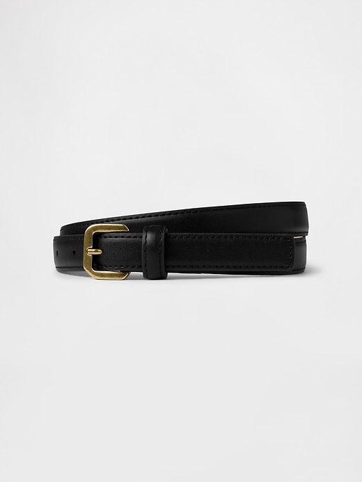 Image number 1 showing, Slim Vegan Leather Belt