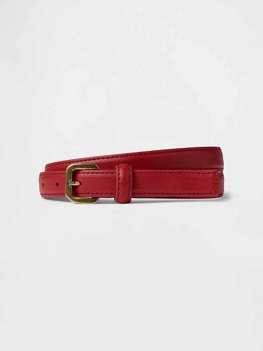 Image number 1 showing, Slim Vegan Leather Belt