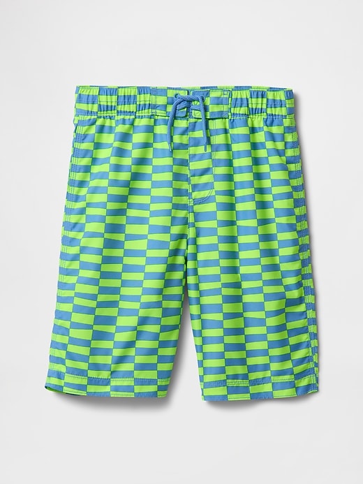 Image number 1 showing, Kids 8" Recycled Swim Trunks