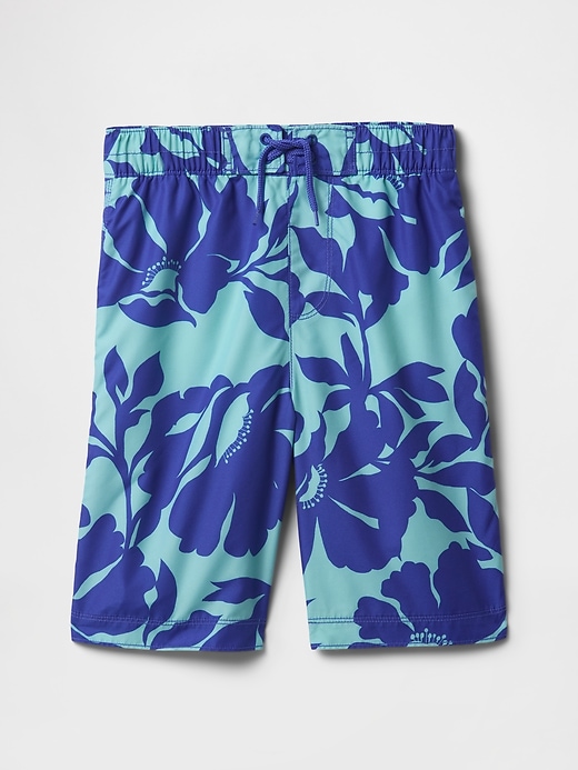 Image number 1 showing, Kids 8" Recycled Swim Trunks