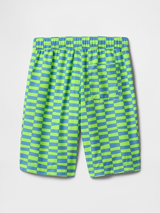 Image number 2 showing, Kids 8" Recycled Swim Trunks