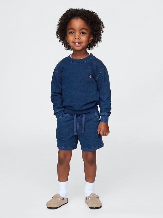 Image number 1 showing, Baby & Toddler Indigo French Terry Outfit Set