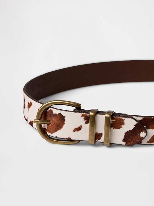 Image number 2 showing, Cow Print Calf Hair Belt