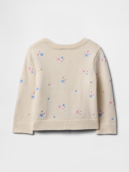 Image number 2 showing, Baby Floral Embroidered Cardigan Sweater