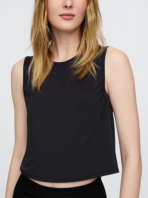 Image number 4 showing, GapFit Breathe Cropped Muscle Tank Top