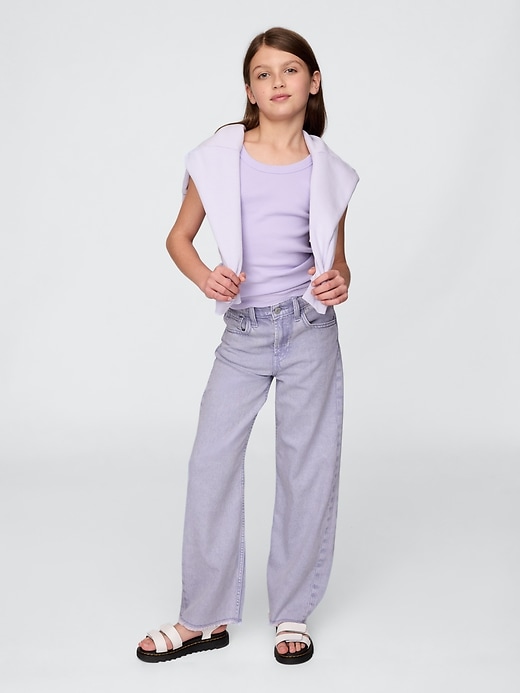 Image number 1 showing, Kids UltraSoft Low Rise Stride Wide-Leg Jeans