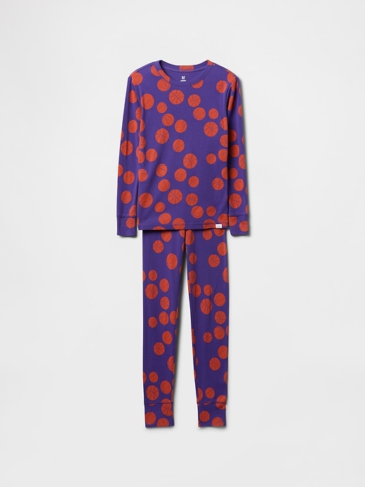 Image number 1 showing, Kids Organic Brushed Cotton PJ Set