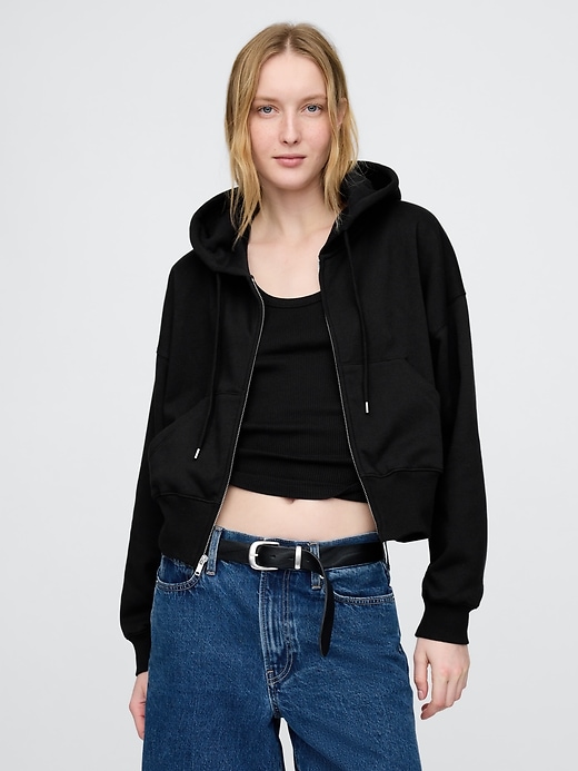 Image number 1 showing, VintageSoft Full-Zip Wedge Hoodie