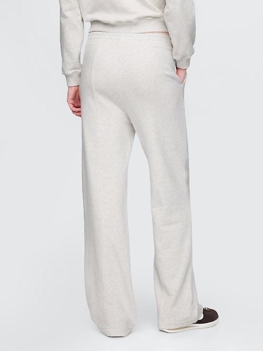 Image number 4 showing, Heavyweight French Terry Seamed Wide-Leg Sweatpants