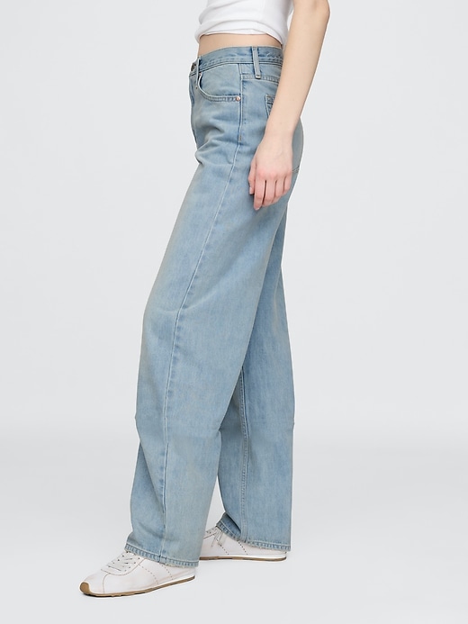 Image number 3 showing, High Rise Barrel Jeans