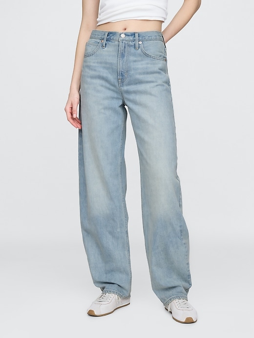 Image number 2 showing, High Rise Barrel Jeans