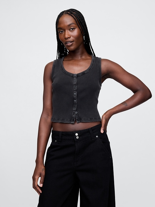 Image number 1 showing, Cropped Rib Top