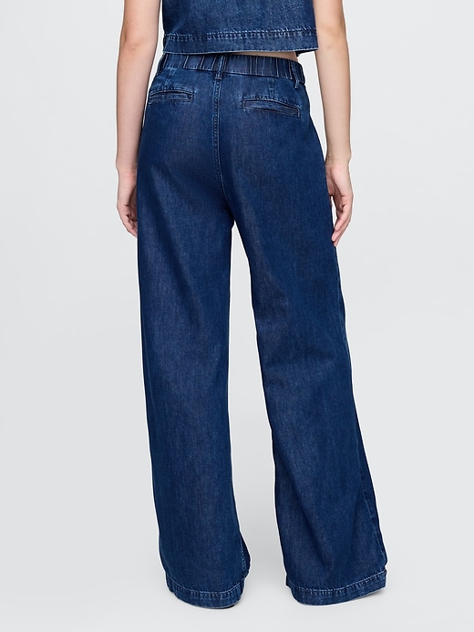 Image number 4 showing, 365 High Rise UltraSoft Denim Pleated Trousers