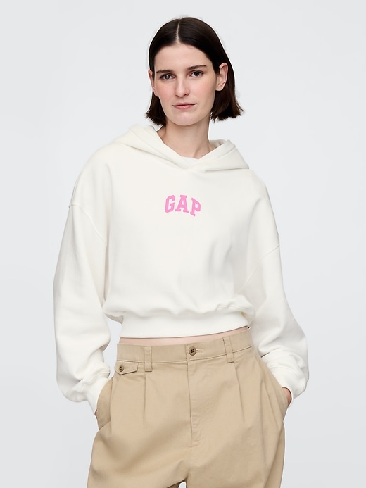 Image number 1 showing, VintageSoft Arch Logo Cropped Hoodie