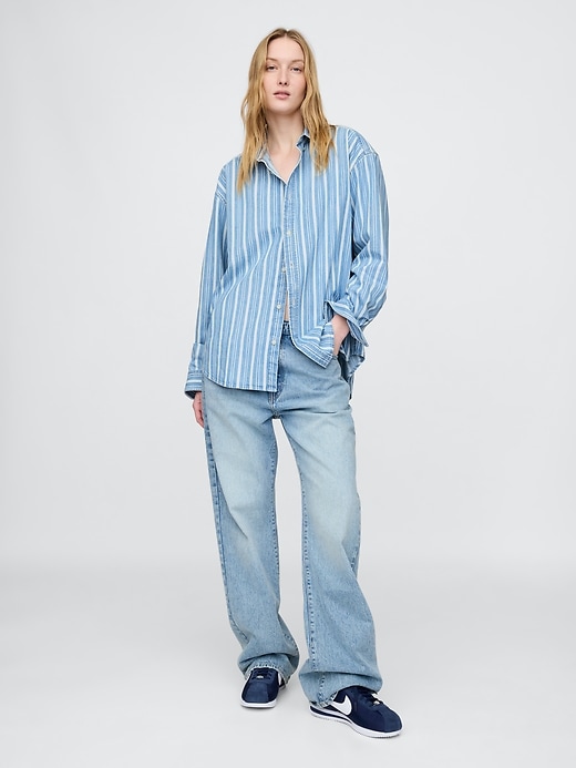 Image number 4 showing, Denim Stripe Big Shirt