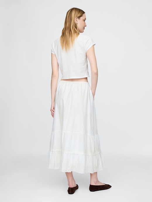 Image number 2 showing, Easy Tiered Eyelet Maxi Skirt