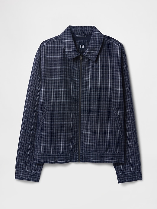 Image number 5 showing, Linen-Cotton Plaid Relaxed Jacket